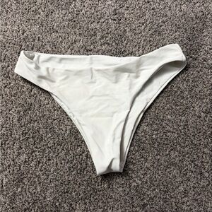 White High-Cut Women's Bikini Bottom